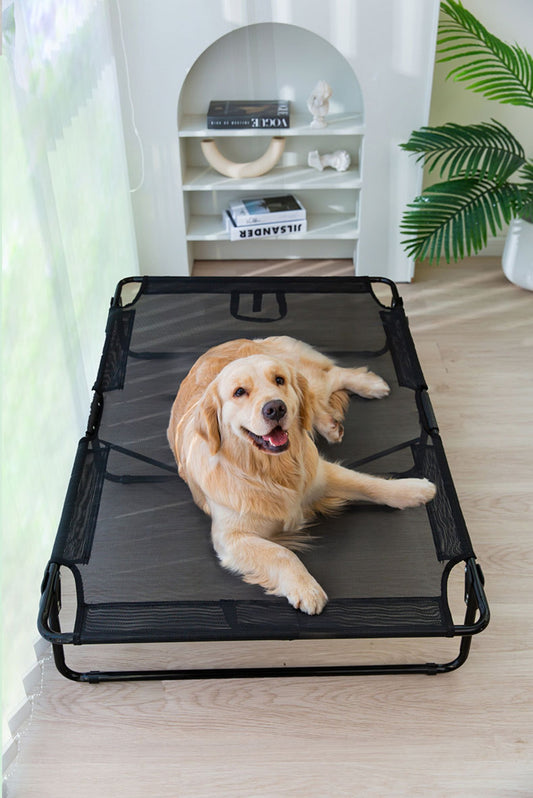 Folding Elevated Dog Bed for Large Dogs, Portable and Foldable Dog Bed, Raised Dog Bed Off Ground for Indoor & Outdoor, No Assembly.